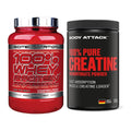 Muskelaufbau-Set: Scitec 100% Whey + Body Attack 100% Pure – alle enthaltenen Artikel