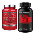 Muskelaufbau-Set: Scitec 100% Whey + Body Attack 100% Pure – alle enthaltenen Artikel
