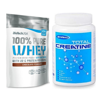 Muskelaufbau-Set: BioTech 100% Pure Whey + Megabol Total Creatine – alle enthaltenen Artikel
