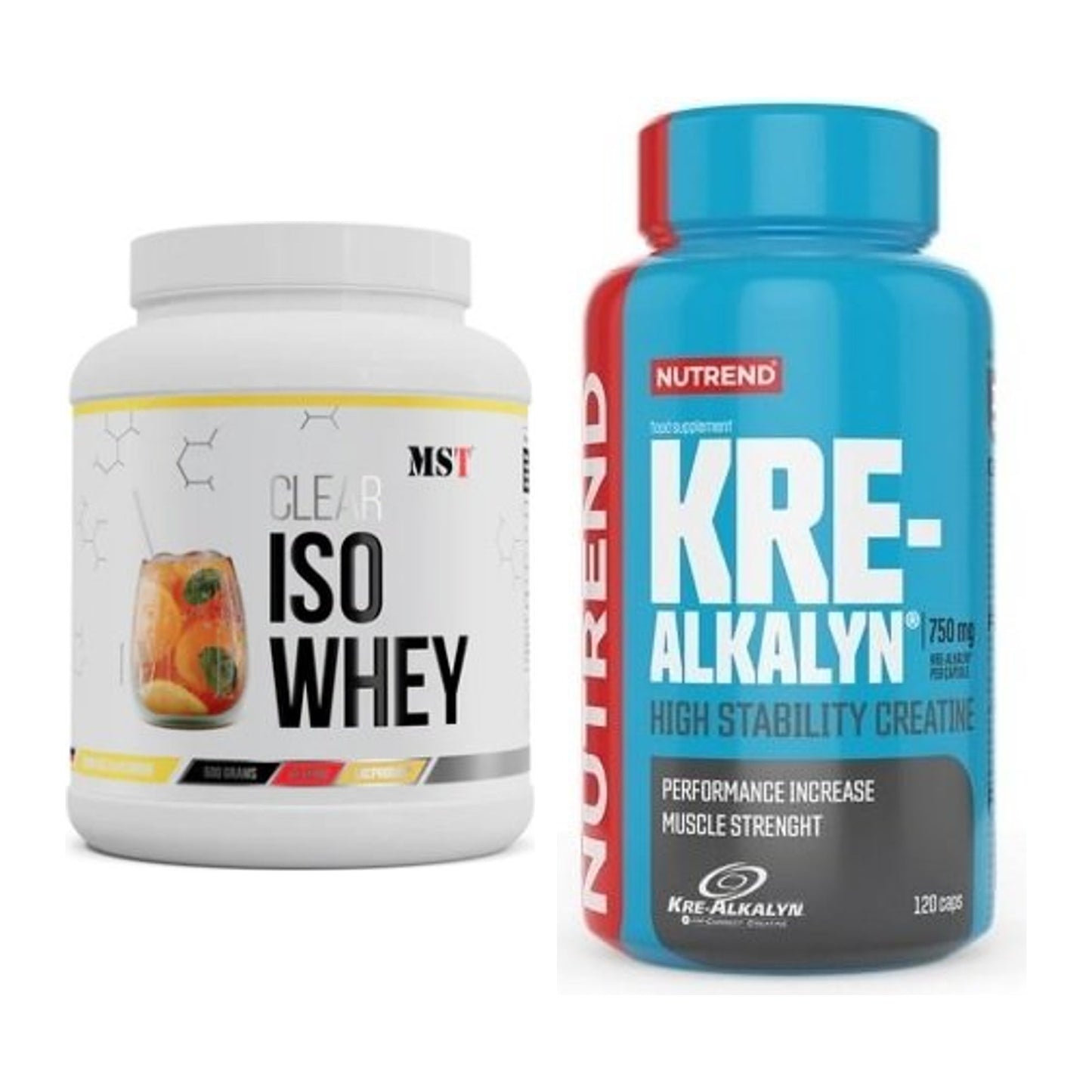 Muskelaufbau-Set: MST Iso Clear + Nutrend Kre-Alkalyn – alle enthaltenen Artikel