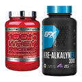 Muskelaufbau-Set: Scitec 100% Whey Professional + EFX Kre-Alkalyn 3000 – alle enthaltenen Artikel