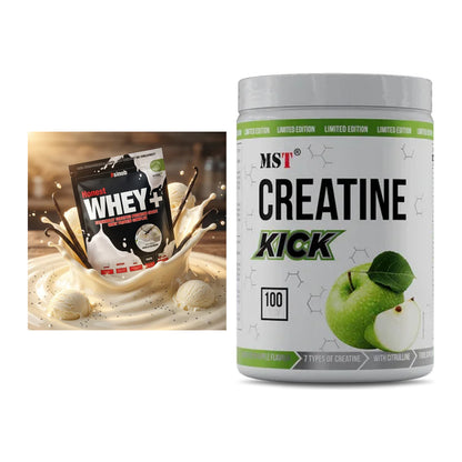 Muskelaufbau-Set: Sinob Honest Whey+ + MST Creatine Kick – alle enthaltenen Artikel