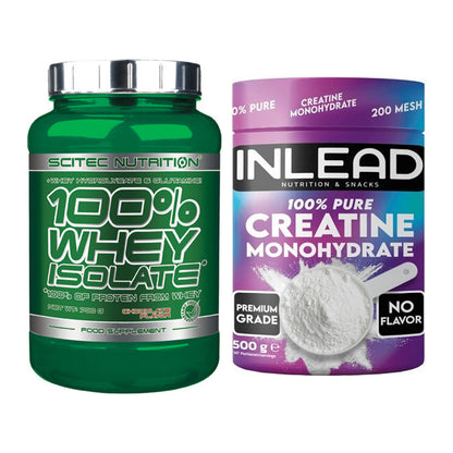 Muskelaufbau-Set: Scitec Whey Isolate + INLEAD Creatine Monohydrate – alle enthaltenen Artikel