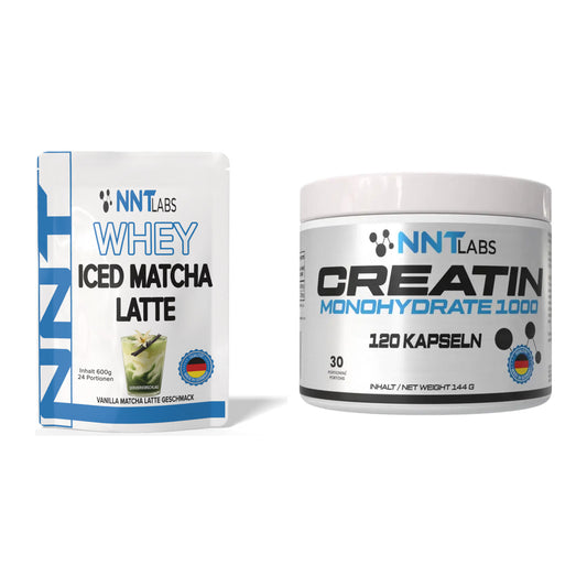 Muskelaufbau-Set: NNT Whey ICED MATCHA LATTE + NNT Creatin 1000 mg – alle enthaltenen Artikel
