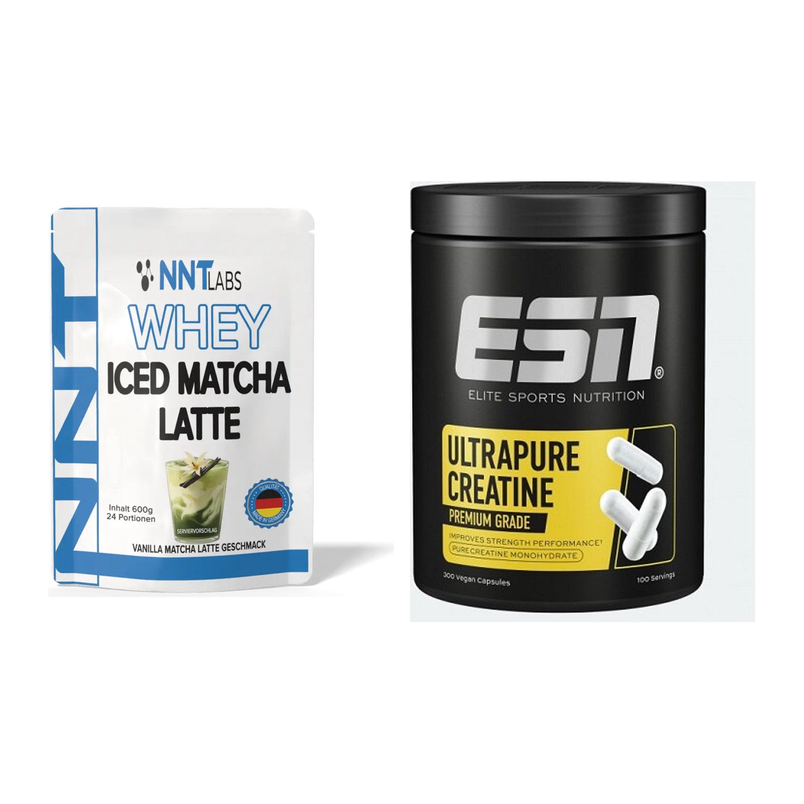 Muskelaufbau-Set: NNT Whey ICED MATCHA + ESN Ultrapure Creatine – alle enthaltenen Artikel