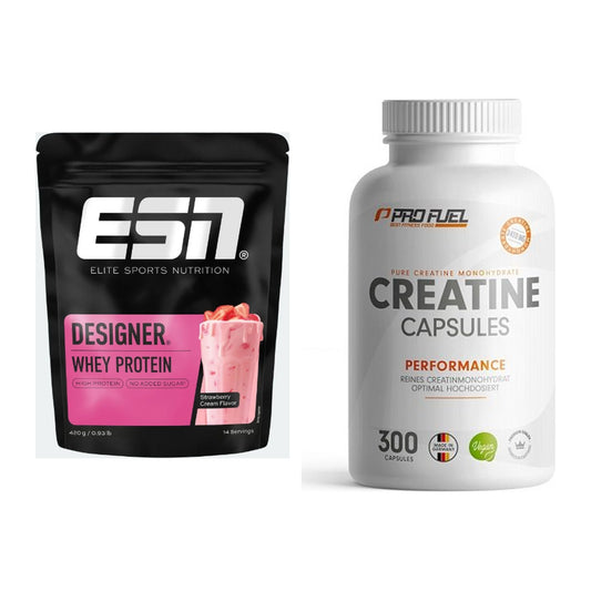 Muskelaufbau-Set: ESN Designer Whey 420g + ProFuel Creatine – alle enthaltenen Artikel