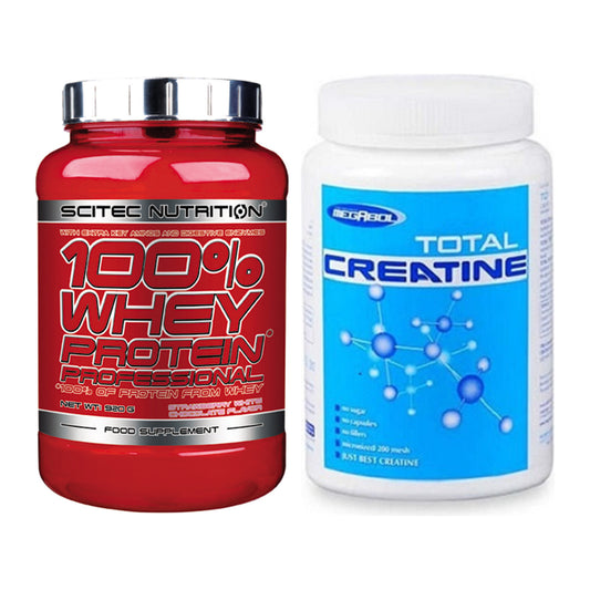 Muskelaufbau-Set: Scitec 100% Whey + Megabol Total Creatine – alle enthaltenen Artikel