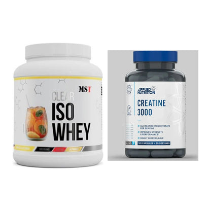 Muskelaufbau-Set: MST Iso Clear + Applied Nutrition Creatine 3000 – alle enthaltenen Artikel