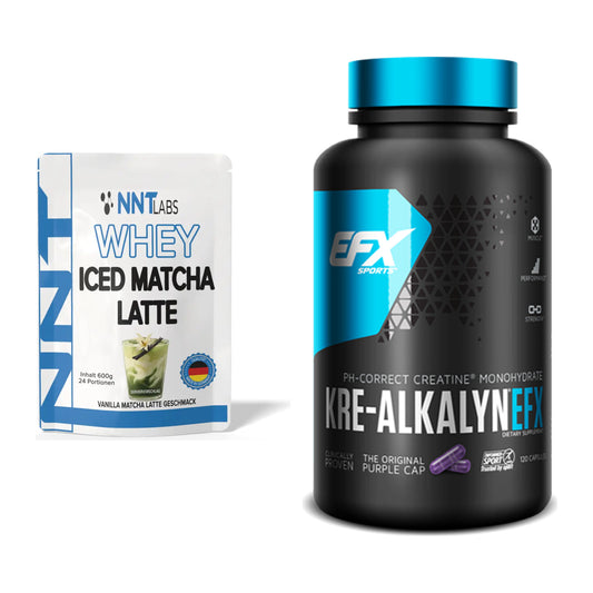Muskelaufbau-Set: NNT Whey ICED MATCHA LATTE + EFX Kre-Alkalyn – alle enthaltenen Artikel