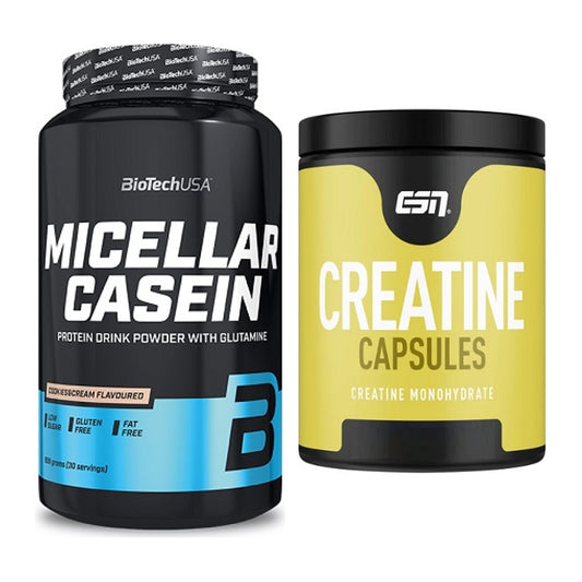 Muskelaufbau-Set: BioTech Micellar Casein + ESN Ultrapure Creatine – alle enthaltenen Artikel