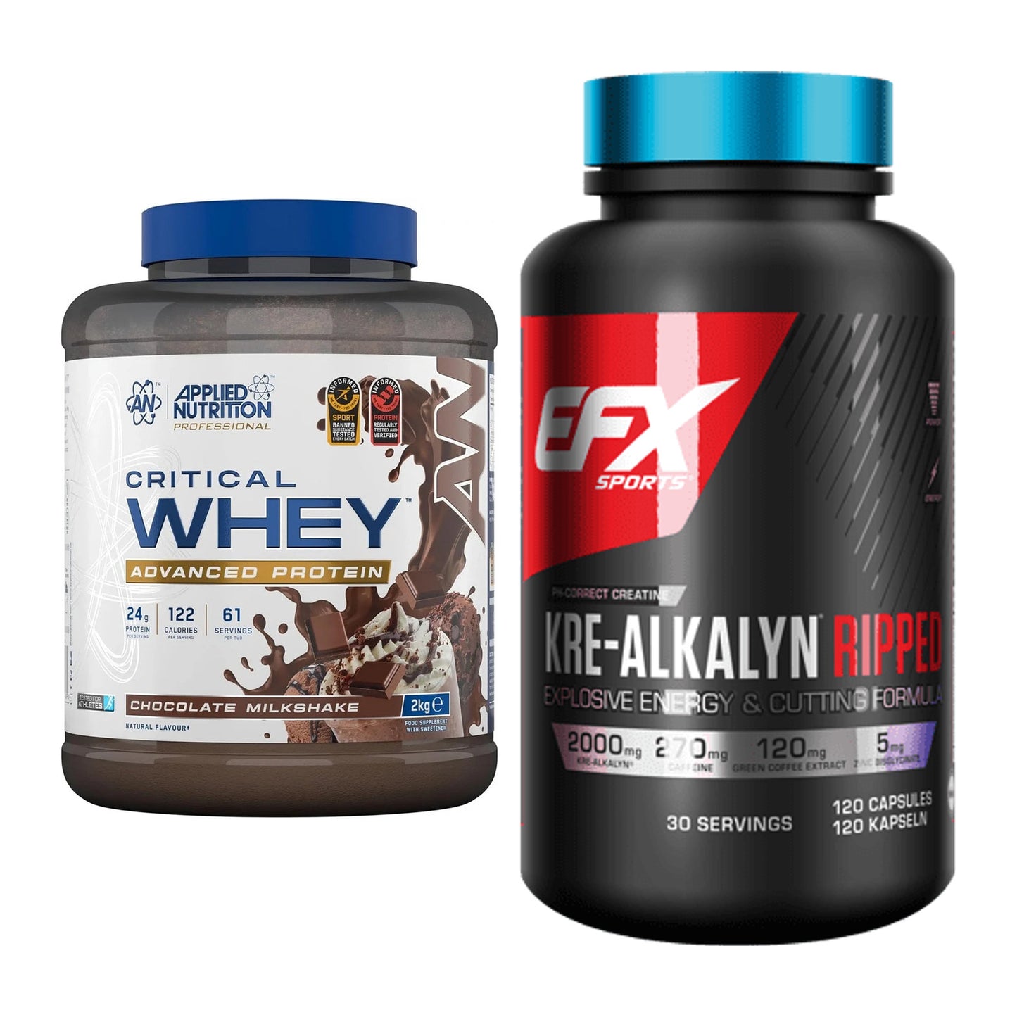 Muskelaufbau-Set: Applied Nutrition + EFX Kre-Alkalyn Ripped – alle enthaltenen Artikel