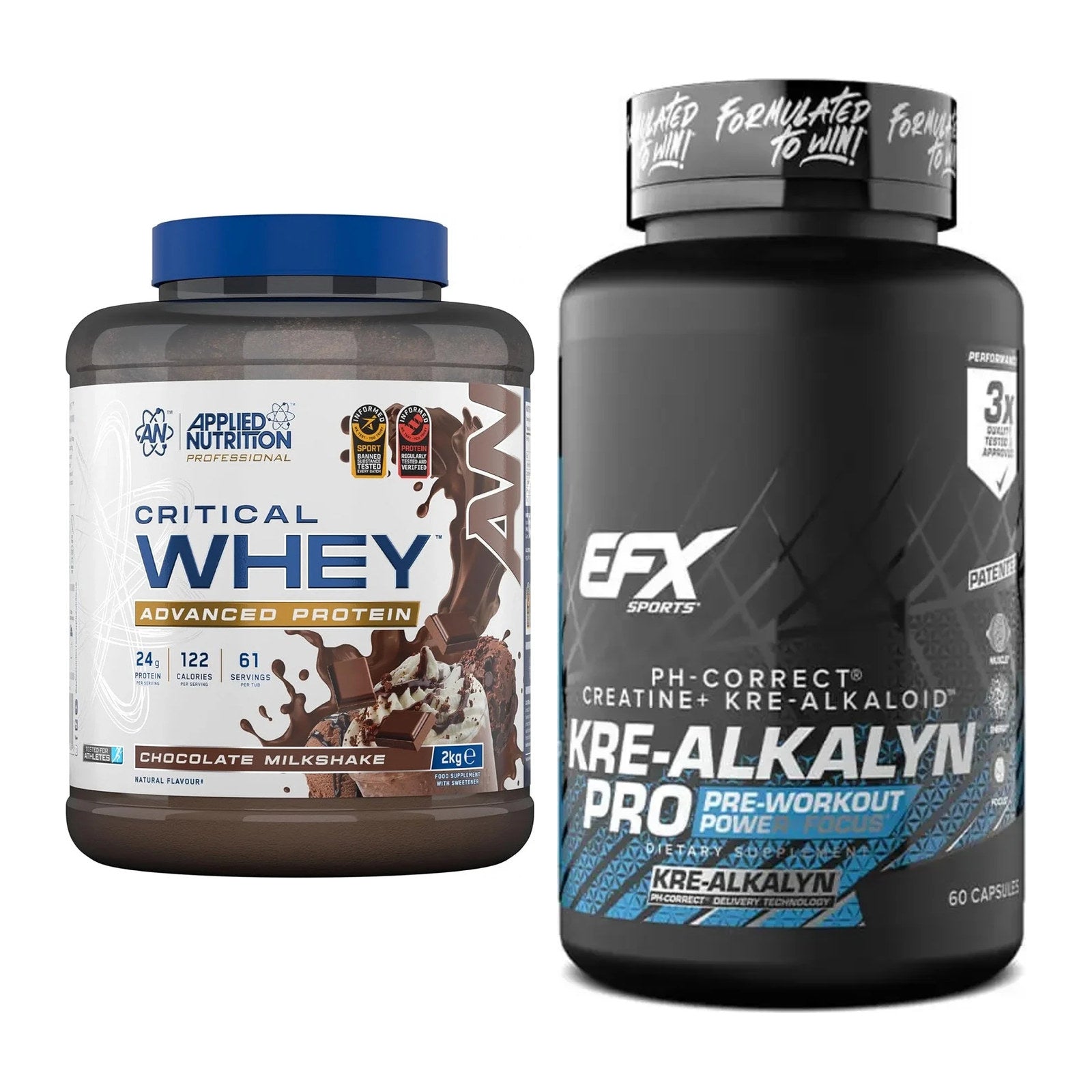 Muskelaufbau-Set: Applied Nutrition + EFX Kre-Alkalyn PRO – alle enthaltenen Artikel