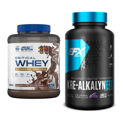 Muskelaufbau-Set: Applied Nutrition Critical Whey + EFX Kre-Alkalyn – alle enthaltenen Artikel