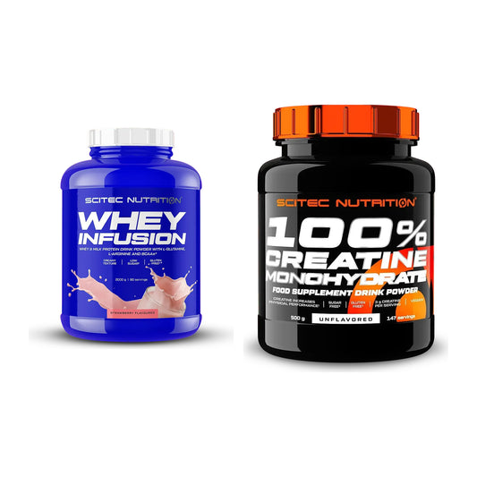 Scitec Nutrition Muskelaufbau-Set: Whey Infusion + Creatine Monohyd – alle enthaltenen Artikel