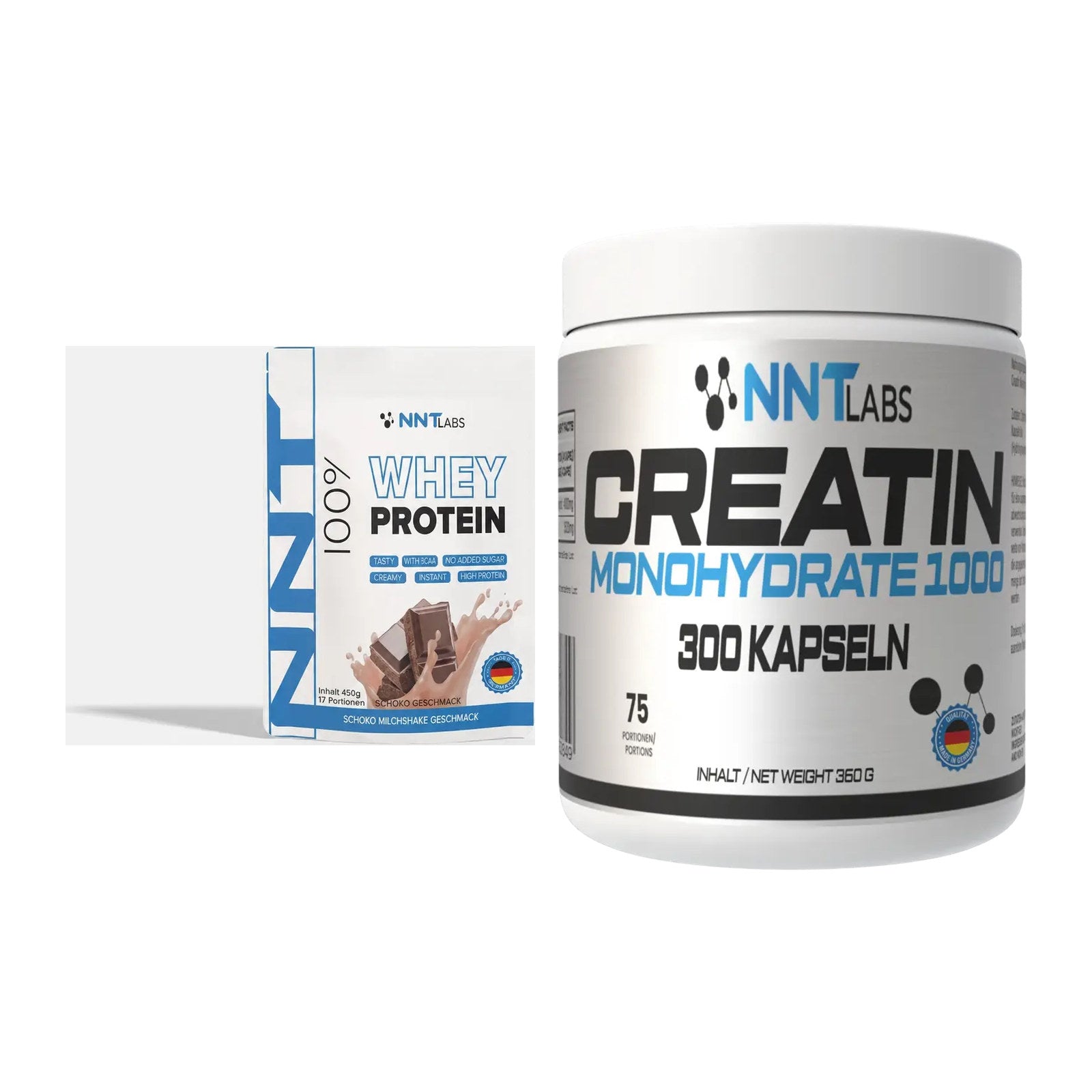 Muskelaufbau-Set: NNT Whey + NNT Creatin 1000 mg – alle enthaltenen Artikel