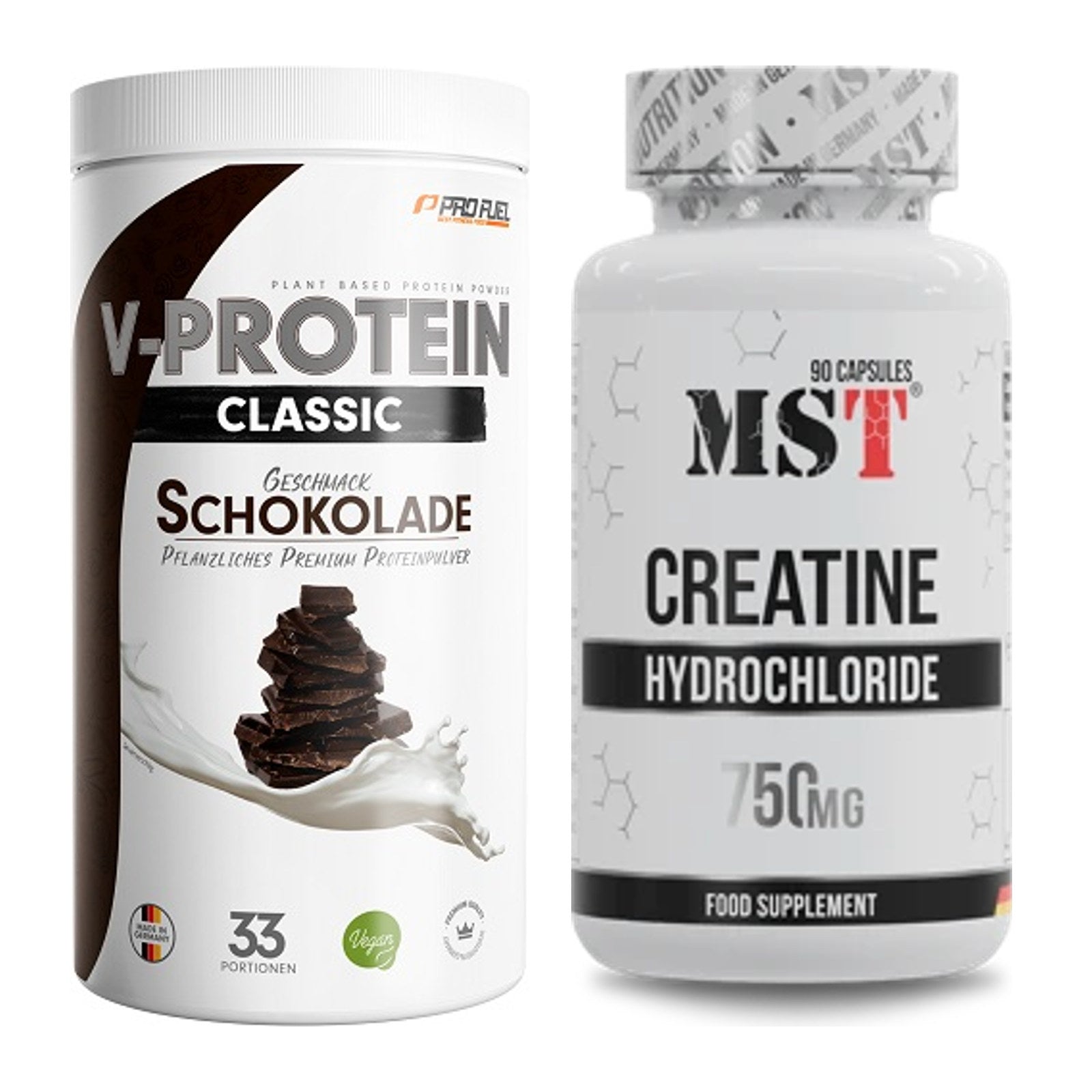 Muskelaufbau-Set: ProFuel VEGAN PROTEIN + MST Creatin HCL – alle enthaltenen Artikel