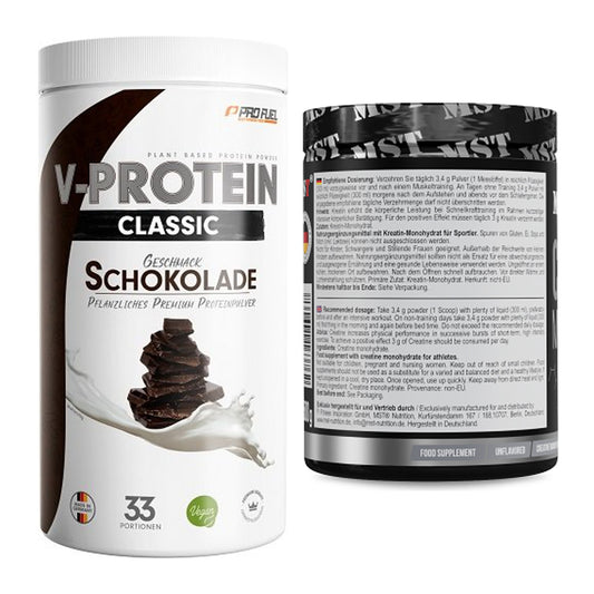 Muskelaufbau-Set: ProFuel VEGAN PROTEIN 1kg + MST Creatin Monohydrate – alle enthaltenen Artikel