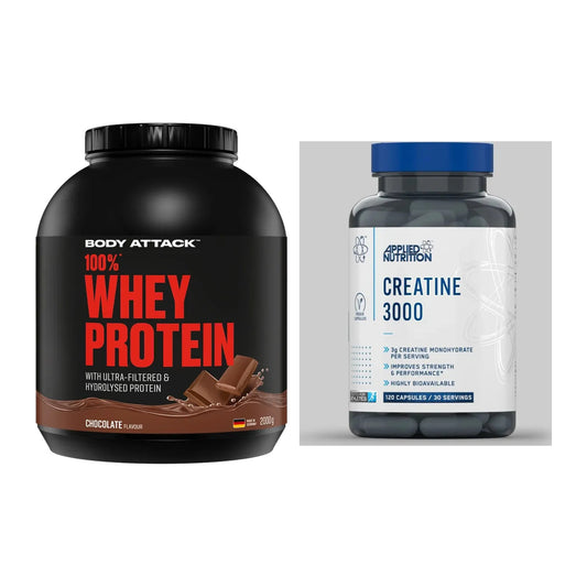Muskelaufbau-Set: Body Attack 100% Whey + Applied Nutrition – alle enthaltenen Artikel