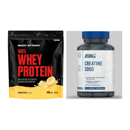 Muskelaufbau-Set: Body Attack 100% Whey + Applied Nutrition – alle enthaltenen Artikel