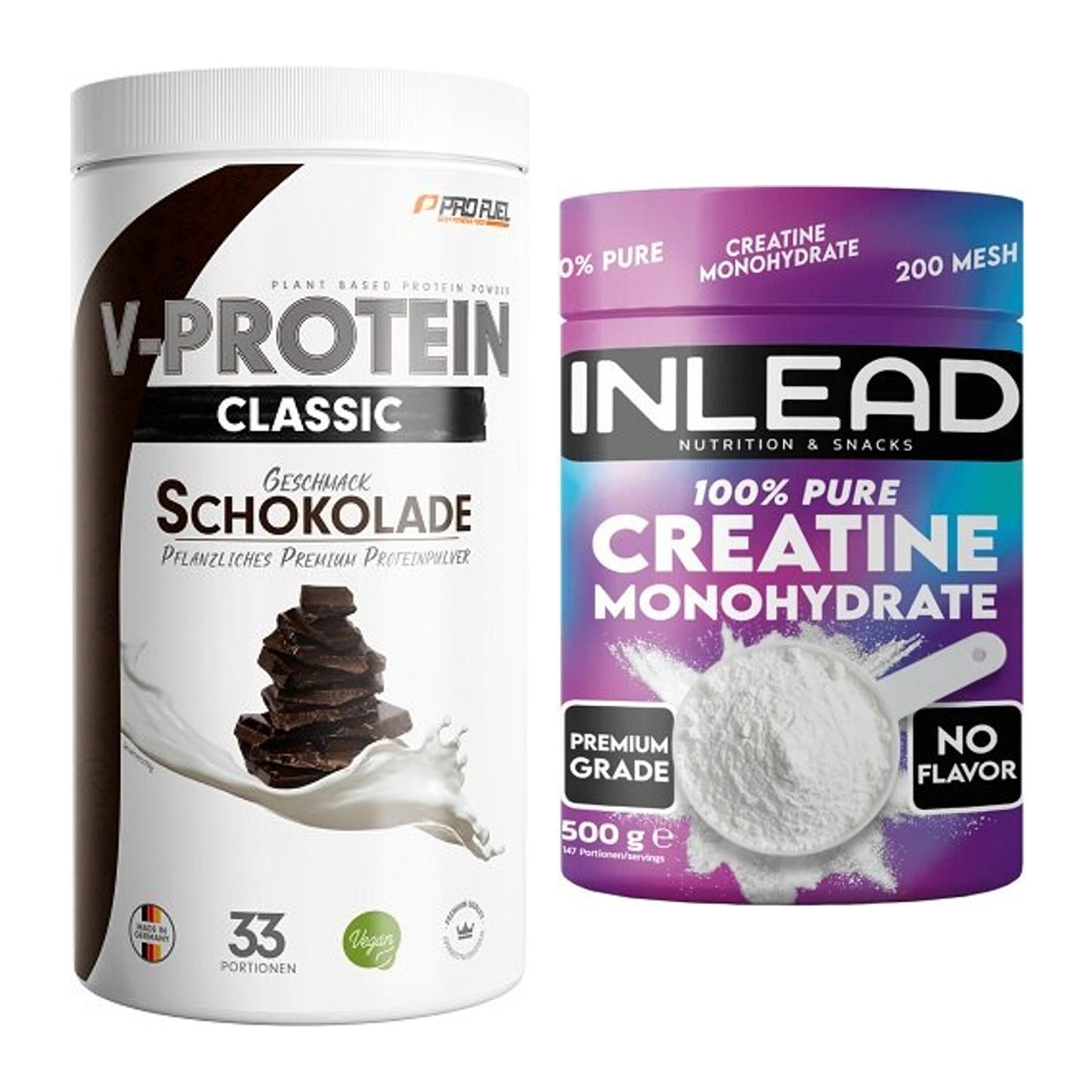 Muskelaufbau-Set: ProFuel VEGAN PROTEIN + INLEAD Creatine – alle enthaltenen Artikel
