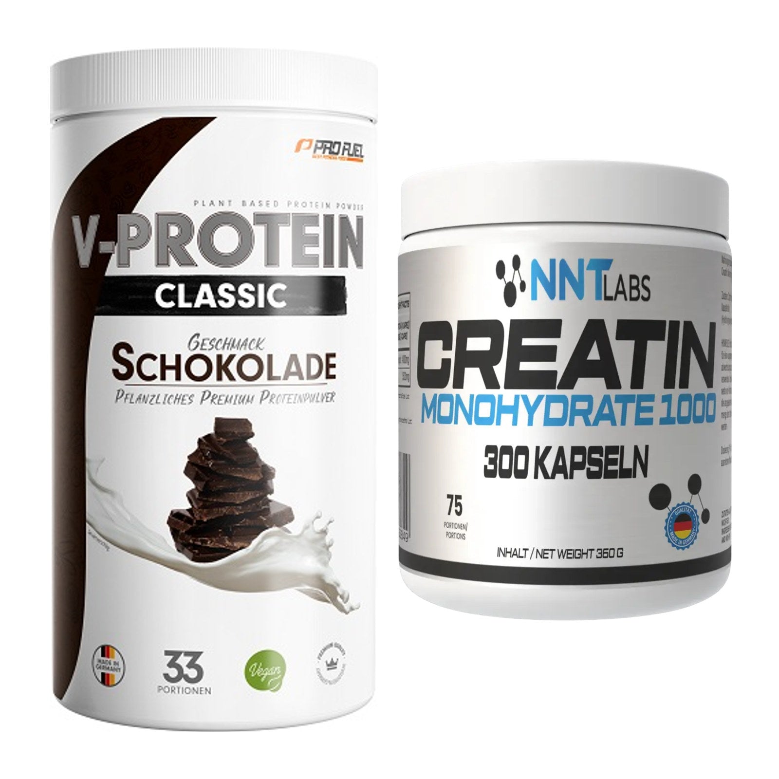 Muskelaufbau-Set: ProFuel VEGAN PROTEIN + NNT Creatin 1000 mg – alle enthaltenen Artikel