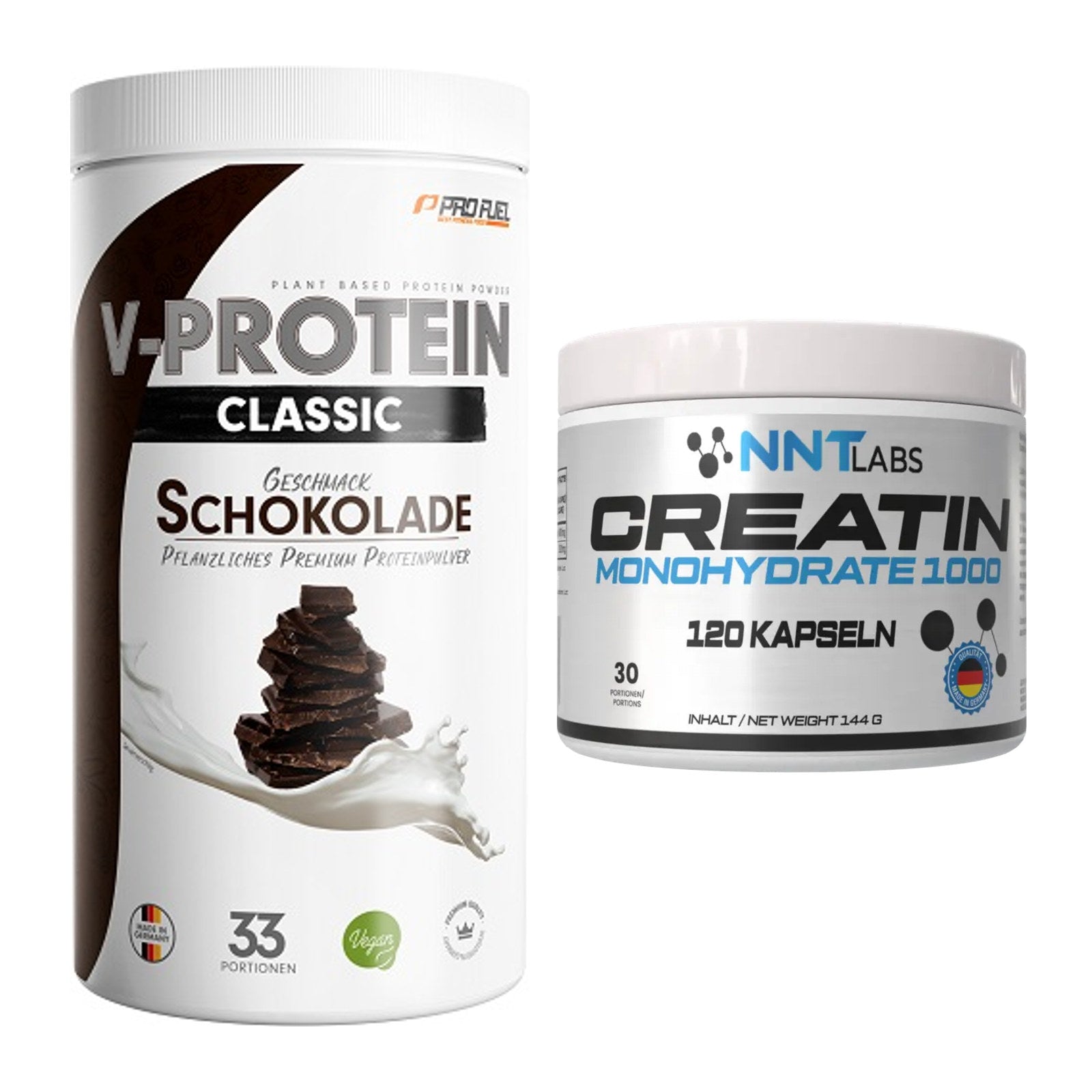 Muskelaufbau-Set: ProFuel VEGAN PROTEIN + NNT Creatin 1000 mg – alle enthaltenen Artikel
