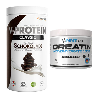 Muskelaufbau-Set: ProFuel VEGAN PROTEIN + NNT Creatin 1000 mg – alle enthaltenen Artikel