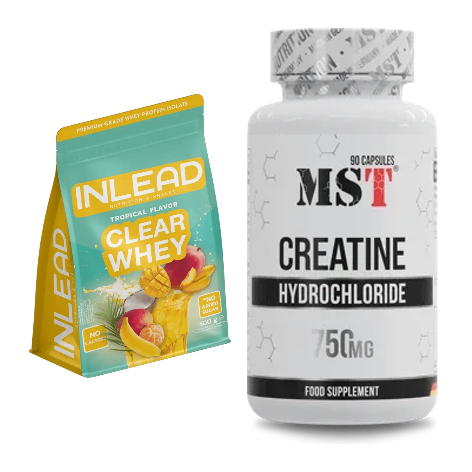 Muskelaufbau-Set: INLEAD Clear Whey Isolate + MST Creatin HCL – alle enthaltenen Artikel