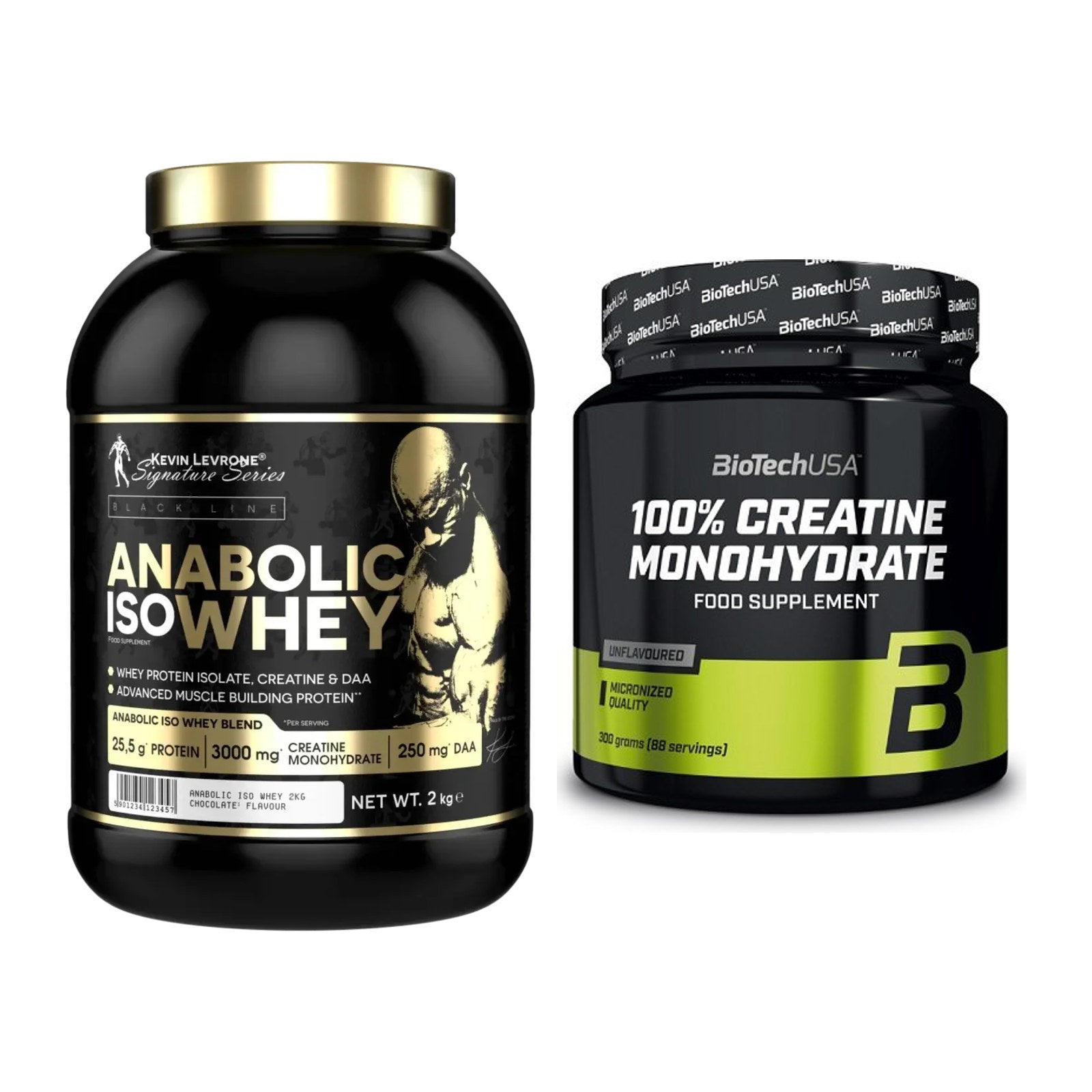 Muskelaufbau-Set: Kevin Levrone Anabolic + BioTech Creatine – alle enthaltenen Artikel
