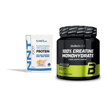 Muskelaufbau-Set: NNT Whey 1000g + BioTech Creatine – alle enthaltenen Artikel