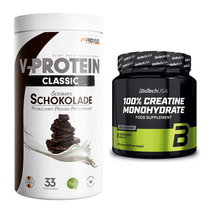 Muskelaufbau-Set: ProFuel VEGAN PROTEIN + BioTech Creatine Monohydrate – alle enthaltenen Artikel