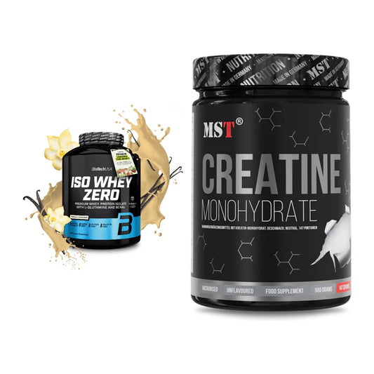 Muskelaufbau-Set: BioTech Iso Whey Zero + MST Creatin Monohydrate – alle enthaltenen Artikel