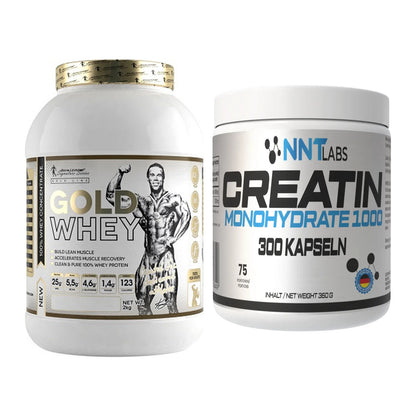 Muskelaufbau-Set: Kevin Levrone Gold Whey + NNT Creatin 1000 mg – alle enthaltenen Artikel