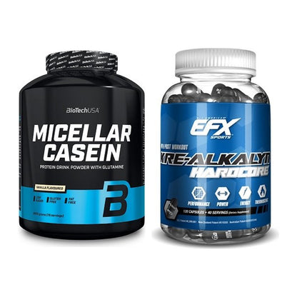 Muskelaufbau-Set: BioTech Micellar Casein + EFX Kre-Alkalyn Hardcore – alle enthaltenen Artikel