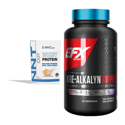 Muskelaufbau-Set: NNT Whey + EFX Kre-Alkalyn Ripped Kapsel – alle enthaltenen Artikel