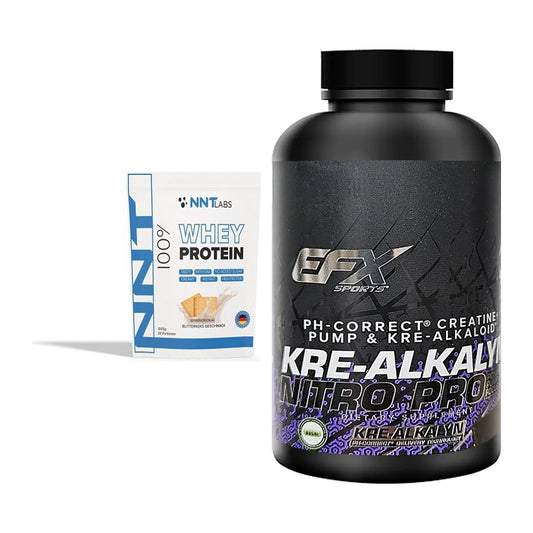 Muskelaufbau-Set: NNT Whey 1000g + EFX Kre-Alkalyn PRO 120 – alle enthaltenen Artikel