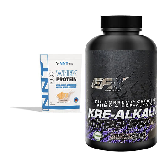 Muskelaufbau-Set: NNT Whey + EFX Kre-Alkalyn Nitro PRO – alle enthaltenen Artikel