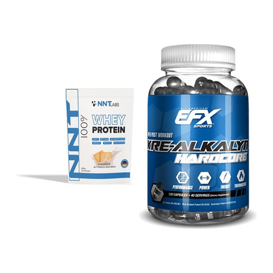 Muskelaufbau-Set: NNT Whey + EFX Kre-Alkalyn Hardcore – alle enthaltenen Artikel