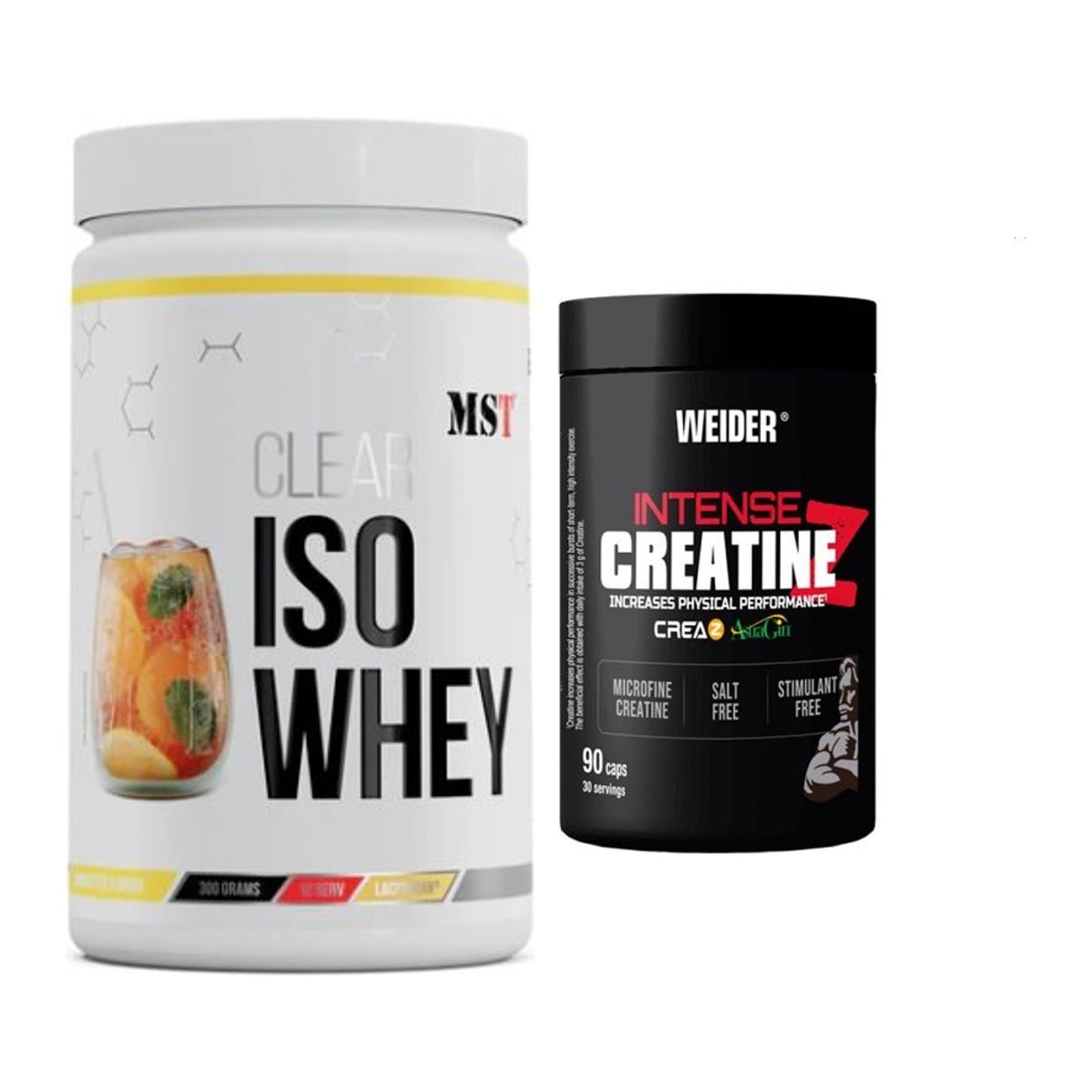 Muskelaufbau-Set: MST Iso Clear + Weider Intense Pure Creatine – alle enthaltenen Artikel