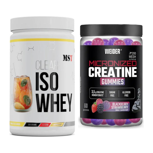 Muskelaufbau-Set: MST Iso Clear + Weider Micronized Creatine Gummies – alle enthaltenen Artikel