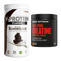 Muskelaufbau-Set: ProFuel VEGAN PROTEIN + Body Attack 100% Pure – alle enthaltenen Artikel