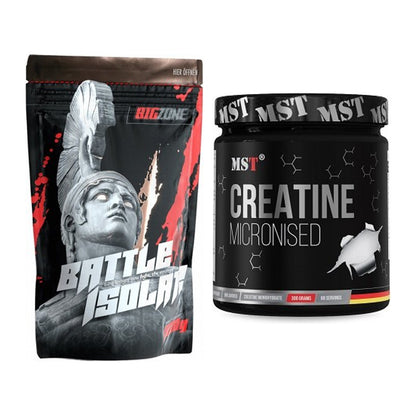 Muskelaufbau-Set: Big Zone Battle Isolate + MST Creatin Monohydrate – alle enthaltenen Artikel