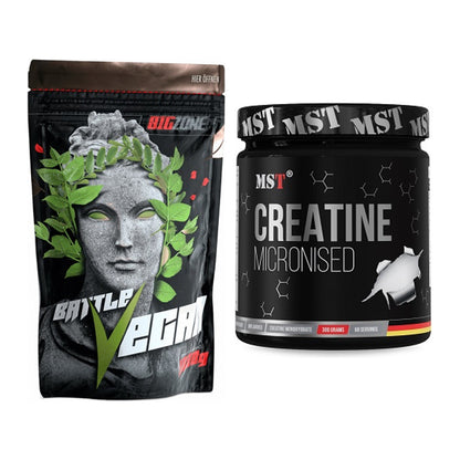 Muskelaufbau-Set: Big Zone Battle Vegan + MST Creatin Monohydrate – alle enthaltenen Artikel