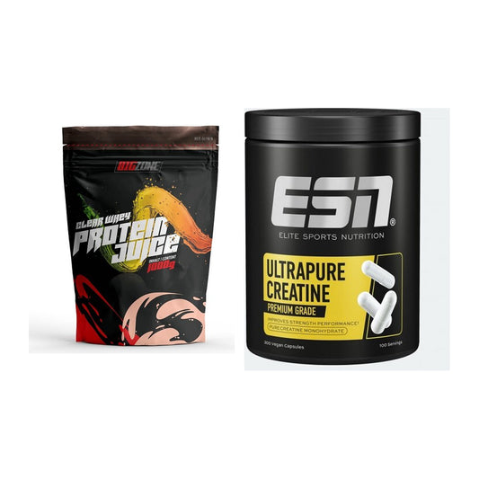 Muskelaufbau-Set: Big Zone Clear Whey + ESN Ultrapure Creatine – alle enthaltenen Artikel