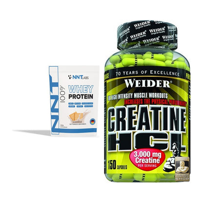 Muskelaufbau-Set: NNT Whey + Weider Creatin HCL – alle enthaltenen Artikel