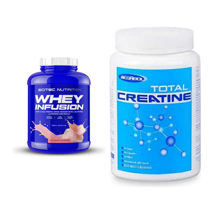 Muskelaufbau-Set: Scitec Whey Infusion + Megabol Total Creatine – alle enthaltenen Artikel