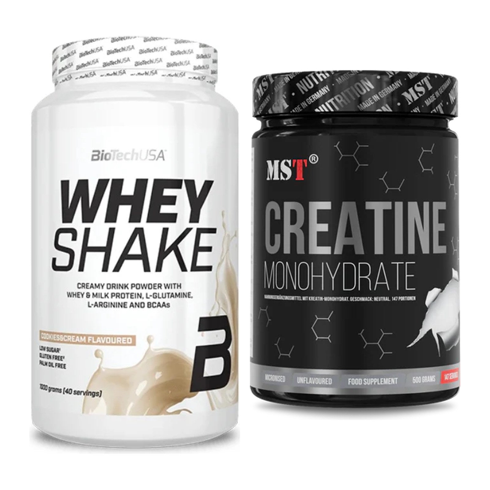 Muskelaufbau-Set: BioTech Whey Shake + MST Creatin Monohydrate – alle enthaltenen Artikel