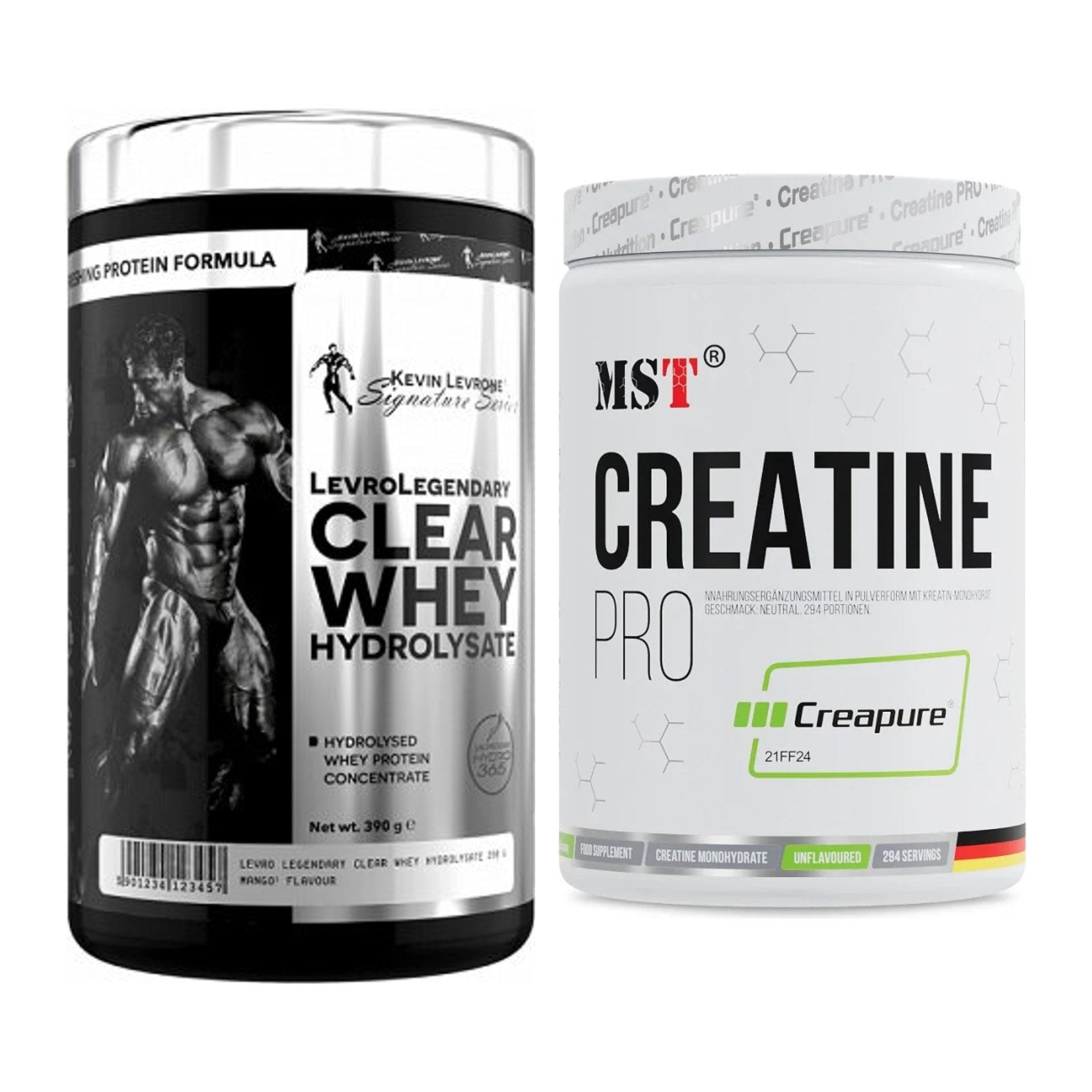 Muskelaufbau-Set: Kevin Levrone Clear Whey + MST Creatin Pro CREAPURE – alle enthaltenen Artikel