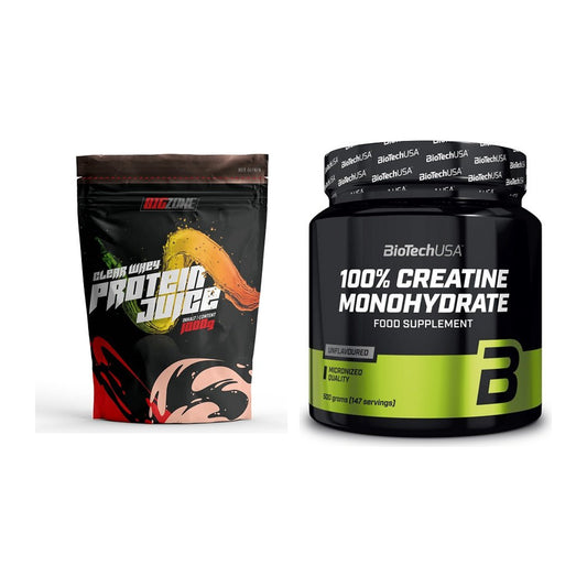 Muskelaufbau-Set: Big Zone Clear Whey + BioTech Creatine – alle enthaltenen Artikel