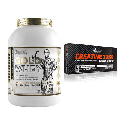 Muskelaufbau-Set: Kevin Levrone Gold Whey + Olimp Creatine Mega Caps – alle enthaltenen Artikel